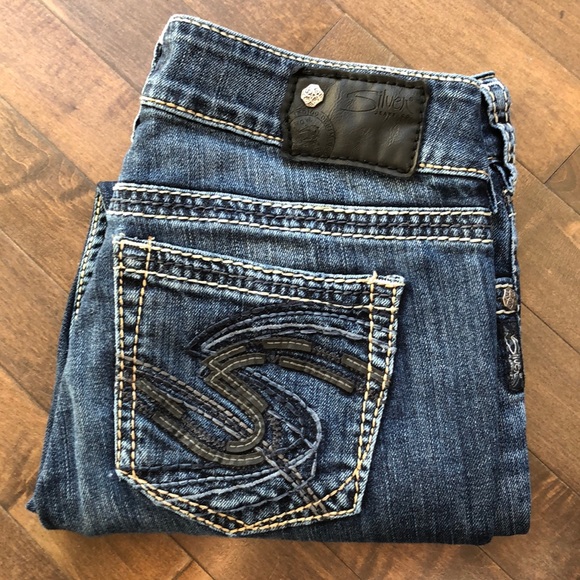 Silver Jeans Blue Suki Capri Jeans Size 28 - Picture 2 of 14